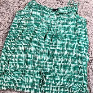 Green Slinky Cottage Core Lagenlook Hippie Indie Colorful Quirky Y2K Flowy Tank